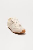 Zapatillas Deportivas con Cordones en Beige