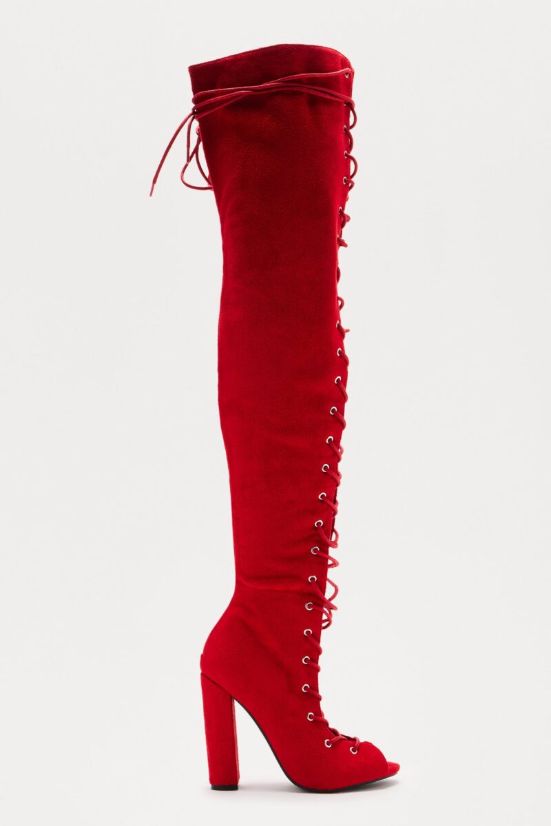 Botas Altas de Mezclilla con Detalles de Encaje - Image 12