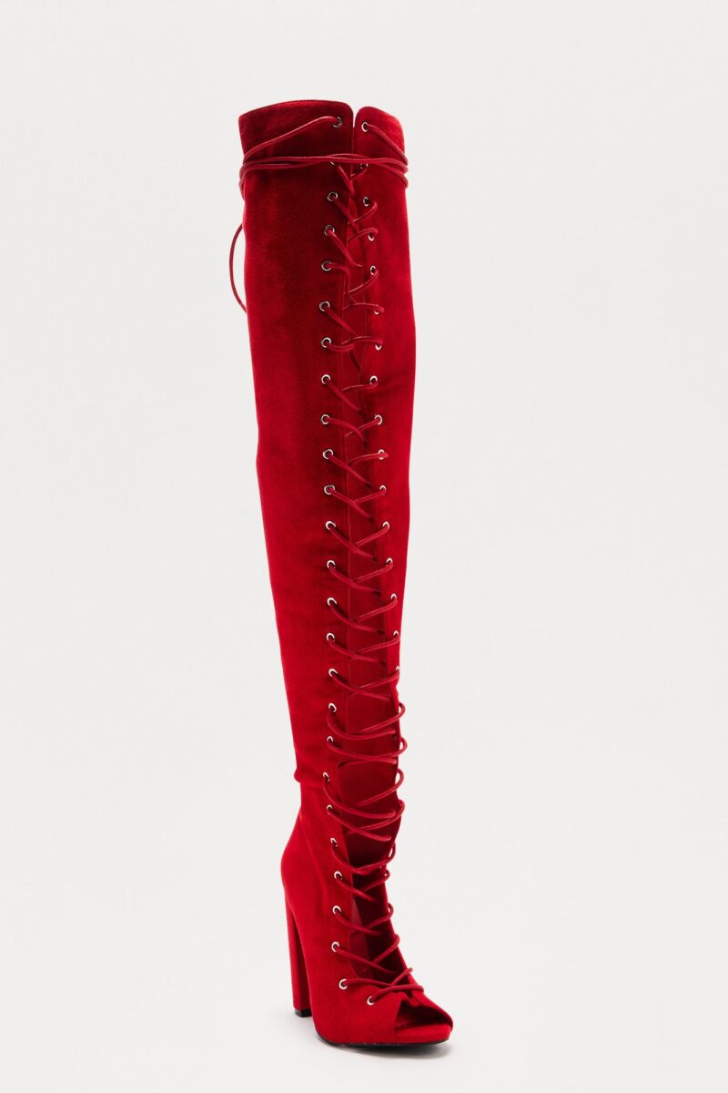 Botas Altas de Mezclilla con Detalles de Encaje - Image 13