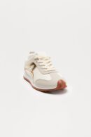 Zapatillas Doradas Bajas con Cordones