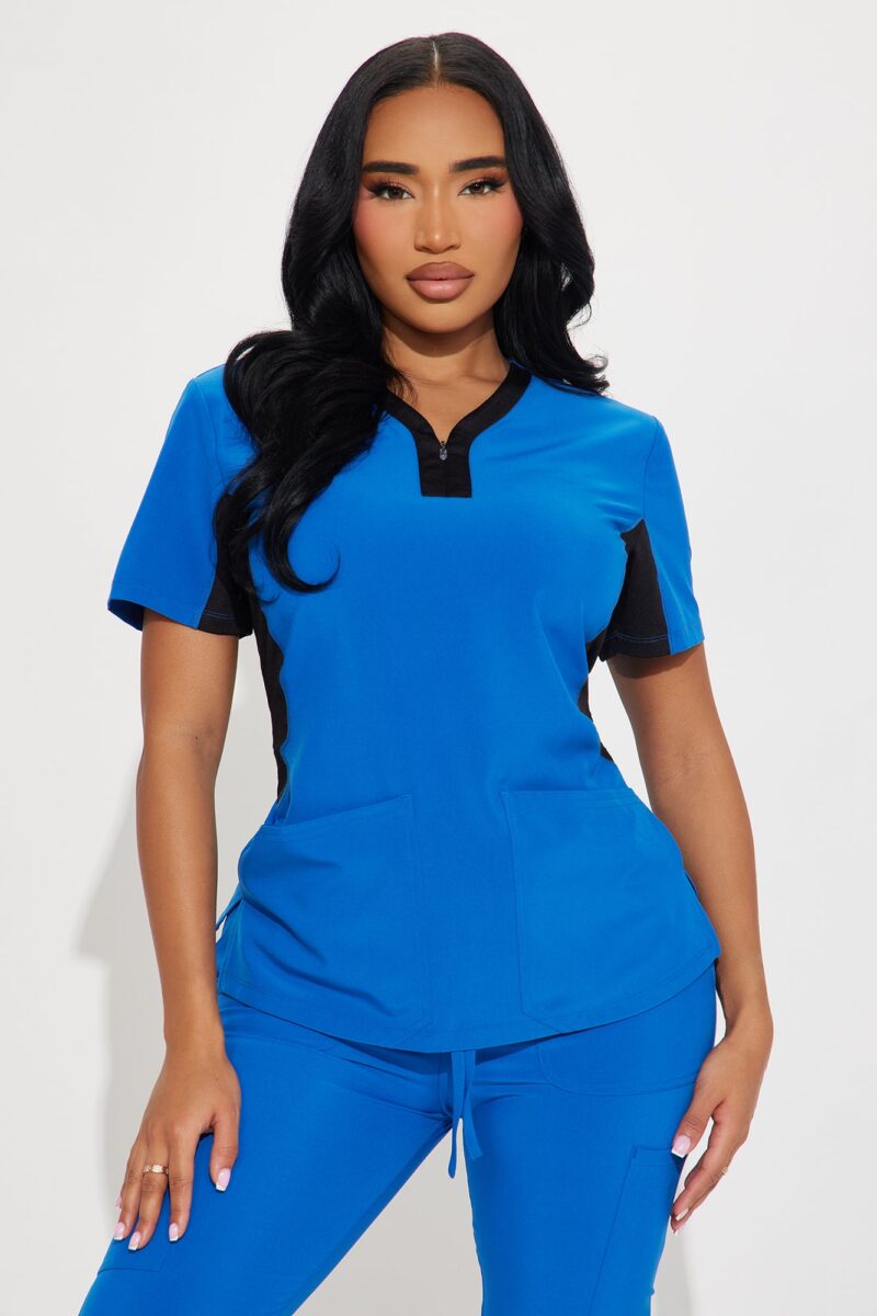Conjunto de Uniforme Médico Bicolor con Joggers Ajustables - Image 18