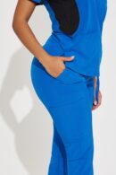 Conjunto de Uniforme Médico Bicolor con Joggers Ajustables