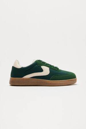 Zapatillas Urbanas con Cordones en Verde