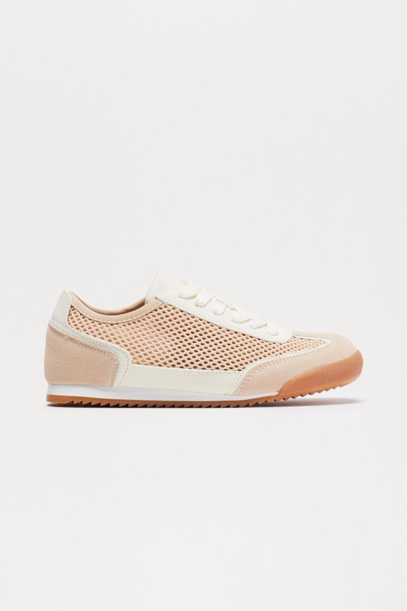 Zapatillas Deportivas Tejidas Bajas - Beige - Image 2