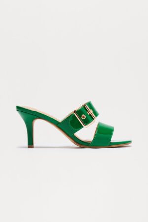 Sarika Buckle Mules - Kelly Green
