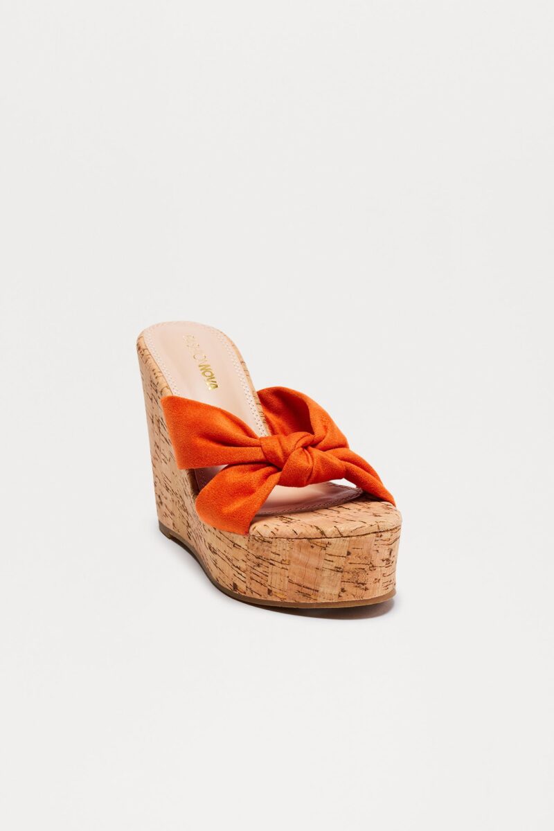 Sandalias de Plataforma con Tacón de Corcho - Amarillo - Image 2