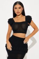 Set de Top y Falda con Volantes Arabella en Negro