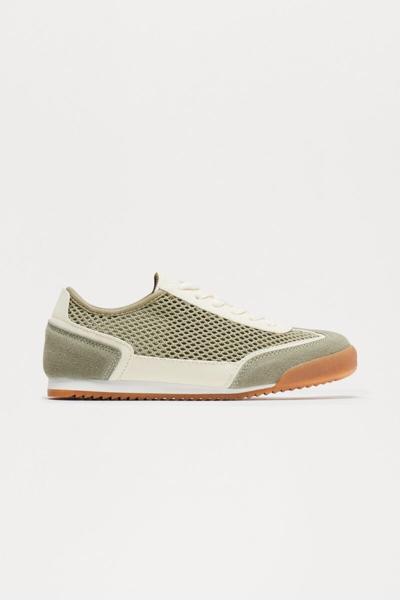 Zapatillas Deportivas Tejidas Bajas - Beige - Image 6