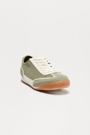 Zapatillas Deportivas de Tejido con Cordones - Verde