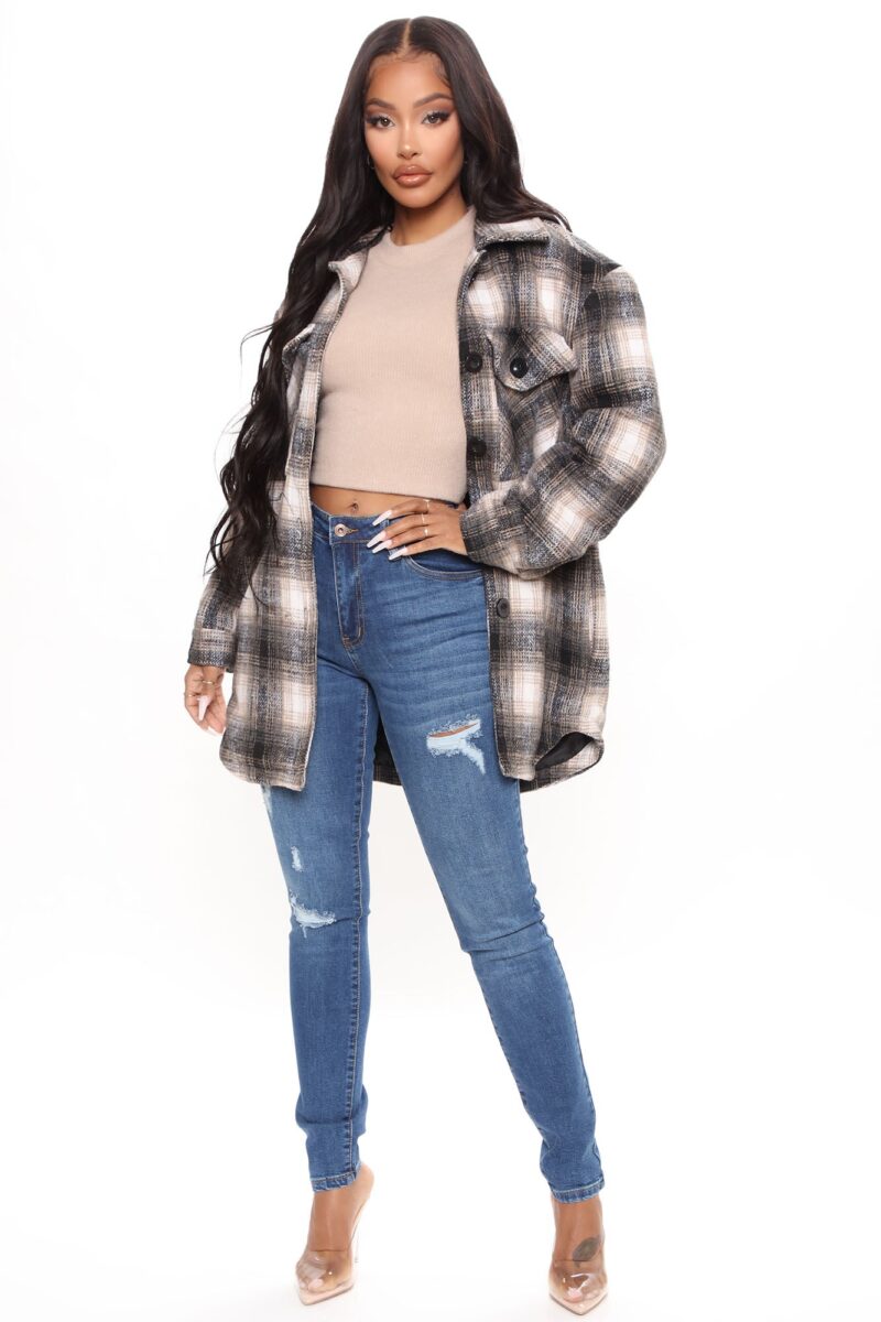 Camisa de Abrigo a Cuadros Oversize - Image 3