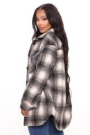 Camisa de Abrigo a Cuadros Oversize