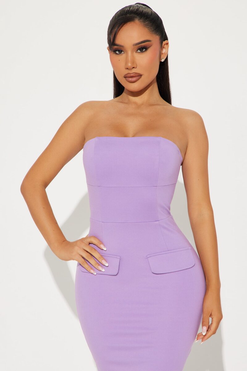 Vestido Maxi Sin Tirantes con Falsos Bolsillos - Image 2