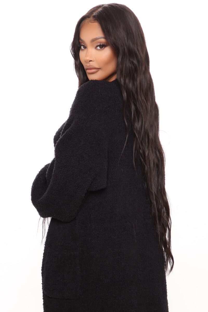 Conjunto Cómodo de 3 Piezas con Leggings - Negro - Image 3
