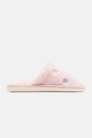 Pantuflas con Detalles Florales y Punta Redonda