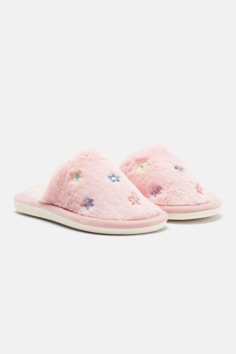 Pantuflas con Detalles Florales y Punta Redonda - Image 4