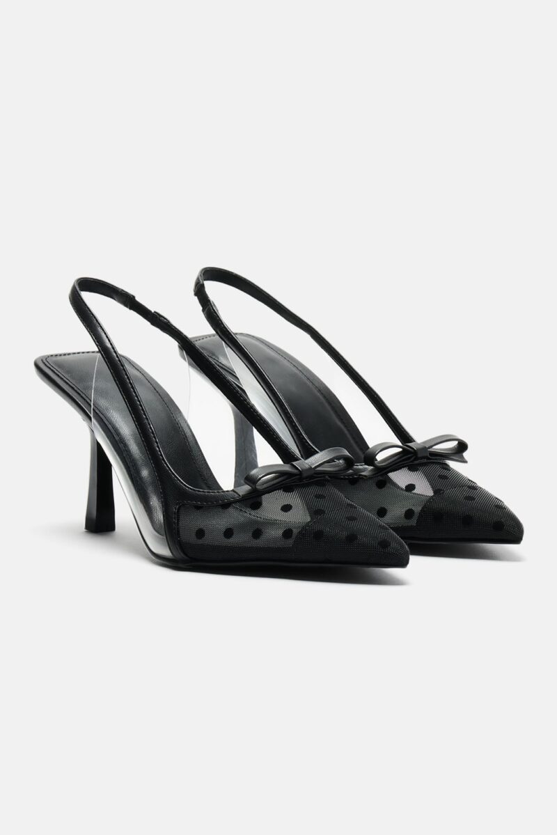 Tacones Slingback de Lunares con Detalle de Moño - Image 3