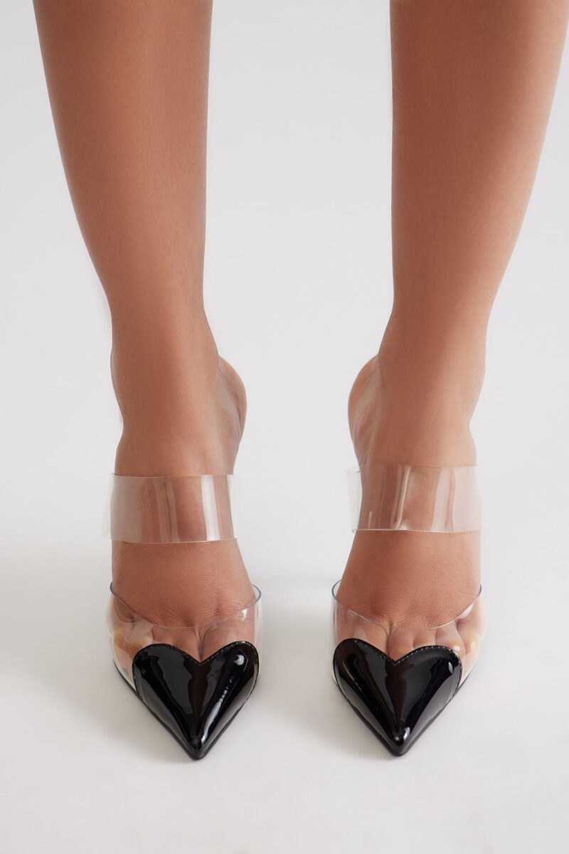Zapatos de Tacón Stiletto con Detalle de Corazón y PVC Transparente - Image 3