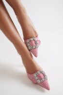 Stilettos Rojo y Blanco con Detalles en Cuadros Vichy