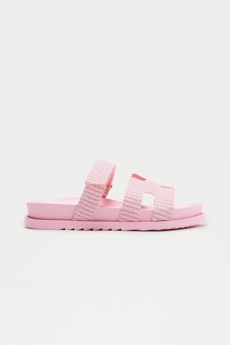 Sandalias Planas con Correas de Rafia - Rosa - Image 15