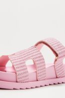 Sandalias Planas con Correas de Rafia - Rosa
