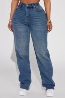 Jeans Rectos Clásicos - Lavado Vintage