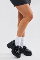 Mocasines de Plataforma con Tacón Medio y Punta Redonda