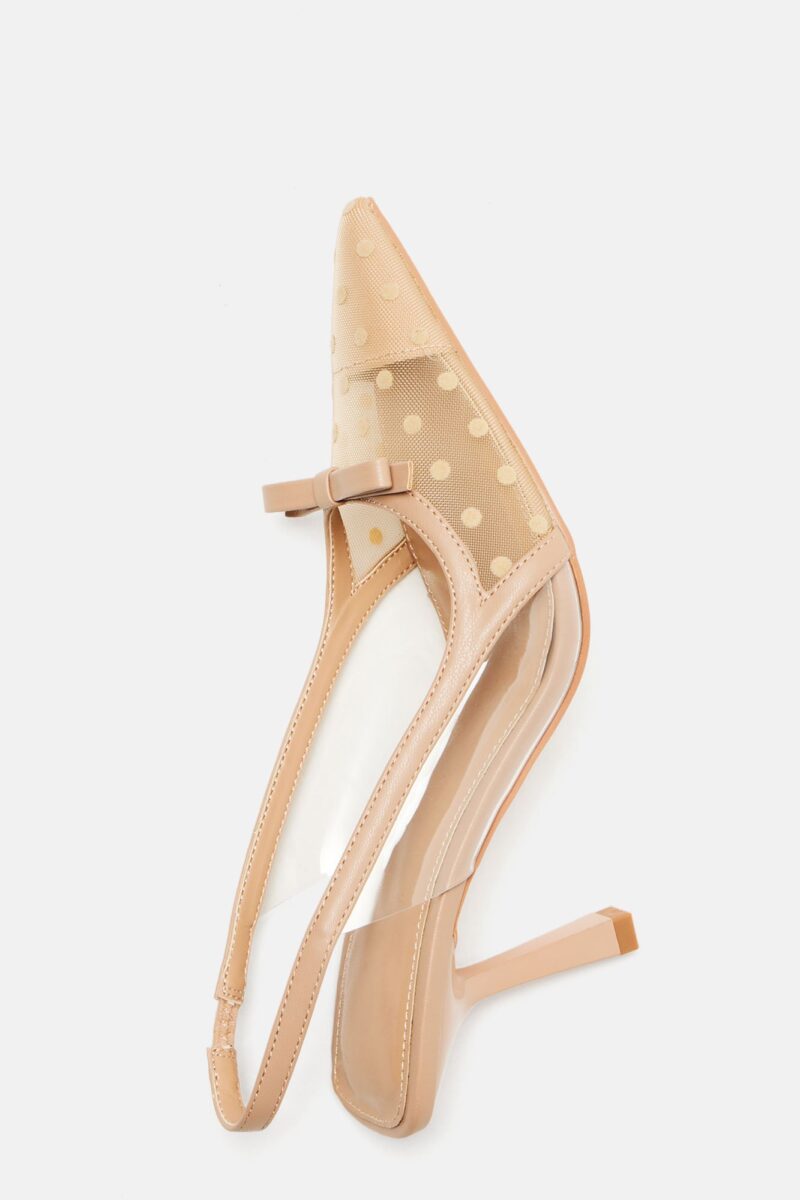 Tacones Slingback de Lunares con Detalle de Moño - Image 7