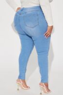 Jeans Skinny Elásticos para Curvas - Lavado Medio