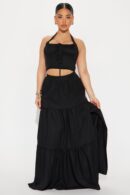 Conjunto Campiña: Top Corset Halter y Falda Larga