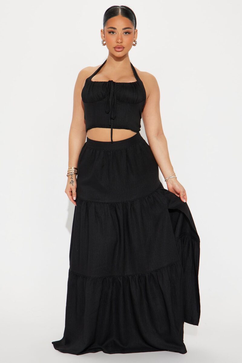 Conjunto Campiña: Top Corset Halter y Falda Larga - Image 7
