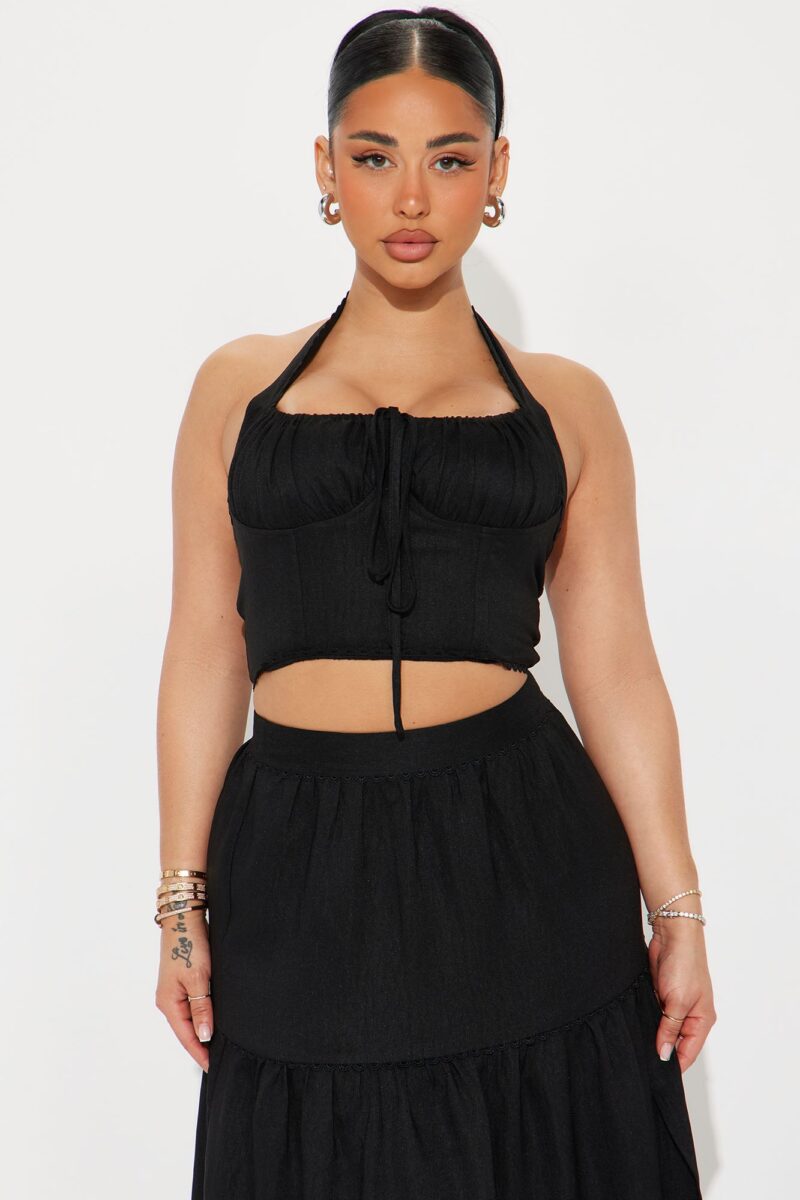 Conjunto Campiña: Top Corset Halter y Falda Larga - Image 8
