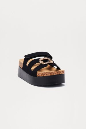 Sandalias de Plataforma Casual con Hebilla
