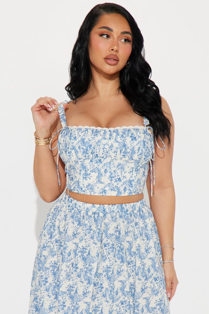 Conjunto Maxi Falda y Top Tank en Azul - Image 2
