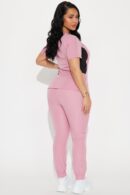 Conjunto de Uniforme Médico Bicolor con Joggers Ajustables