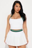 Conjunto Deportivo de Falda y Top con Cuello Halter