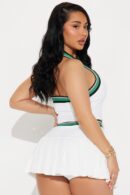 Conjunto Deportivo de Falda y Top con Cuello Halter