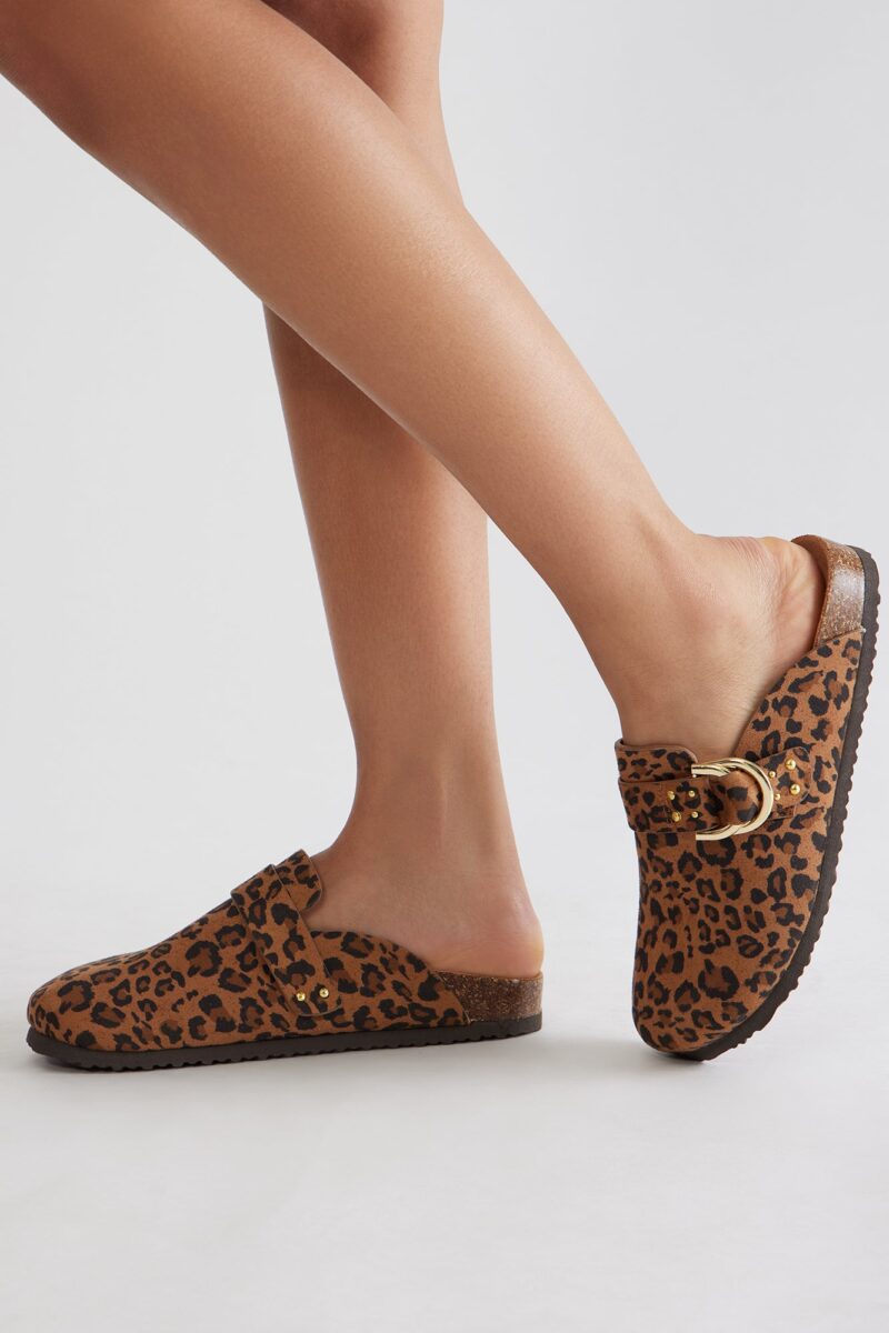 Sandalias Planas con Hebilla - Negro - Image 8