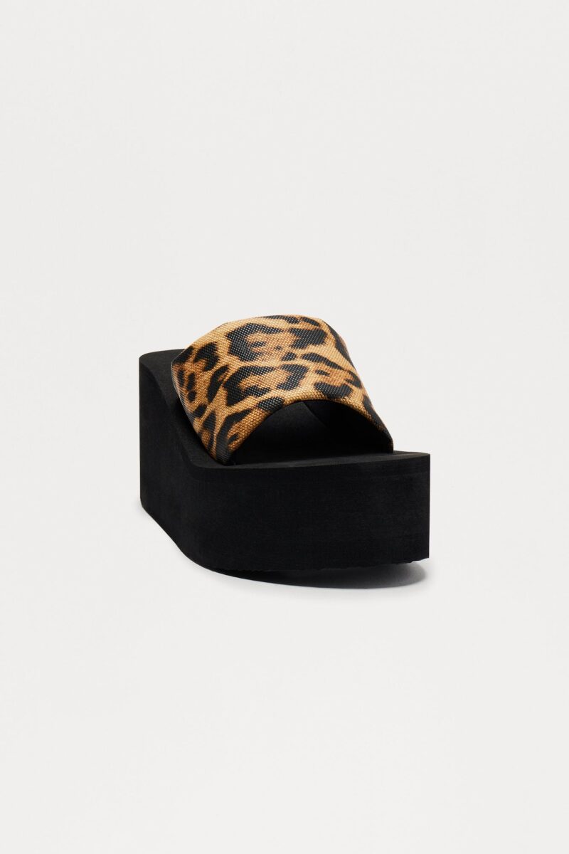 Sandalias Plataforma Estilo Leopardo con Tacón Medio - Image 3