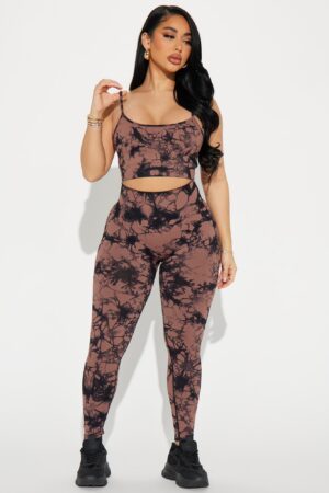 Conjunto Deportivo Activo de Sostén y Leggings