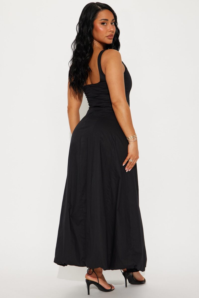 Vestido Maxi Burbuja Sin Mangas con Escote Redondo - Image 3