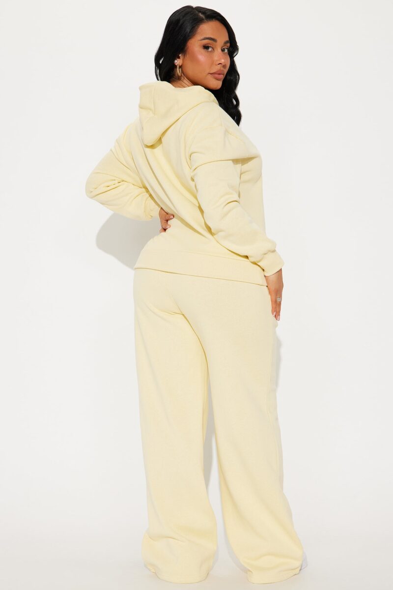 Conjunto de Sudadera y Pantalón Ancho en Felpa - Melocotón - Image 4