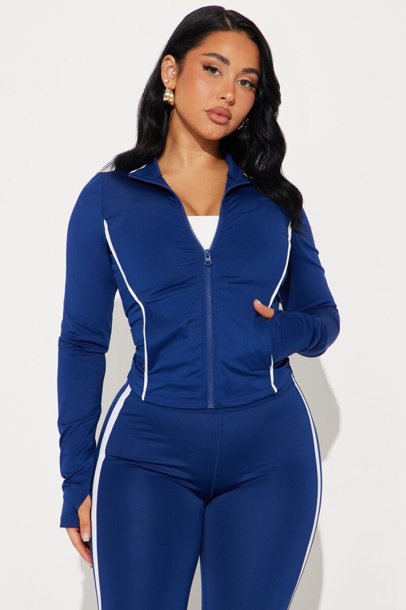 Chaqueta Deportiva Elegante con Cuello Alto y Manga Larga - Image 9