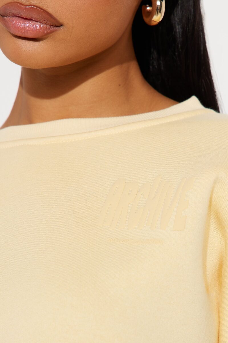 Conjunto de Short y Sudadera de Felpa - Amarillo - Image 13