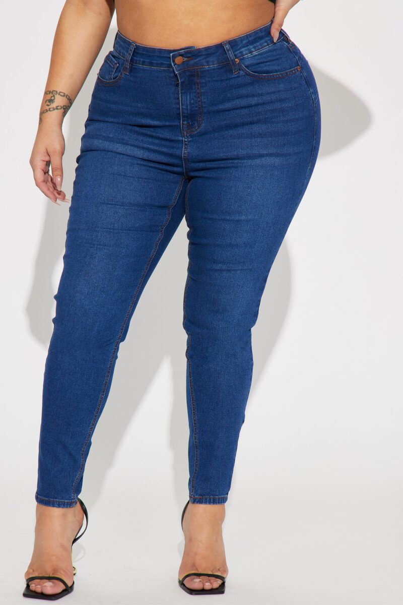 Jeans Skinny Elásticos para Curvas - Lavado Medio - Image 5