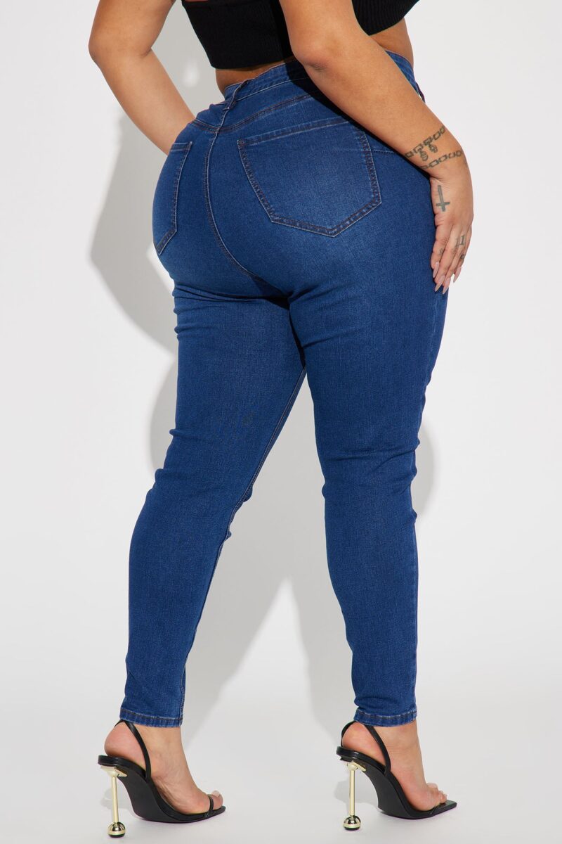Jeans Skinny Elásticos para Curvas - Lavado Medio - Image 6