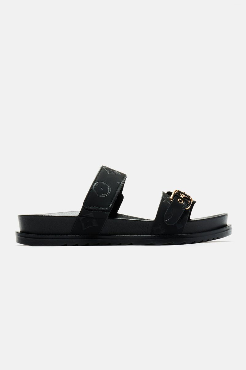 Sandalias Doble Tira en Negro