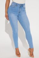Jeans Skinny Elásticos para Curvas - Lavado Medio