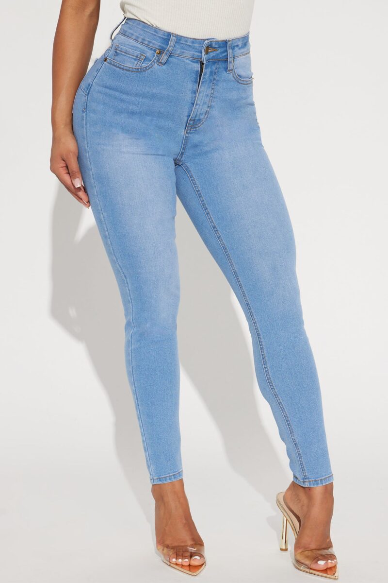Jeans Skinny Elásticos para Curvas - Lavado Medio - Image 8