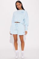 Conjunto de Short y Sudadera de Felpa - Amarillo