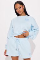 Conjunto de Short y Sudadera de Felpa - Amarillo